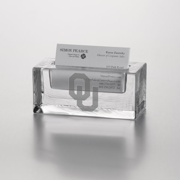 Oklahoma Glass Business Cardholder by Simon Pearce