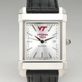 Virginia Tech Men's Collegiate Watch with Leather Strap - Image 1