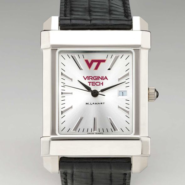 Virginia Tech Men's Collegiate Watch with Leather Strap - Image 1