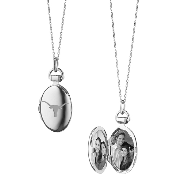 University of Texas Monica Rich Kosann Petite Locket in Silver