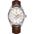 click to view Berkeley Haas Men's TAG Heuer Day/Date Carrera with Silver Dial & Strap - Image 2
