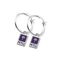 New York University Sterling Silver Earrings