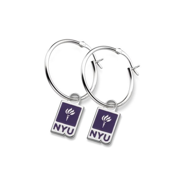New York University Sterling Silver Earrings - Image 1