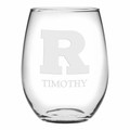 Rutgers Stemless Wine Glasses Made in the USA - Set of 2 - Image 1