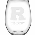 Rutgers Stemless Wine Glasses Made in the USA - Set of 2 - Image 2