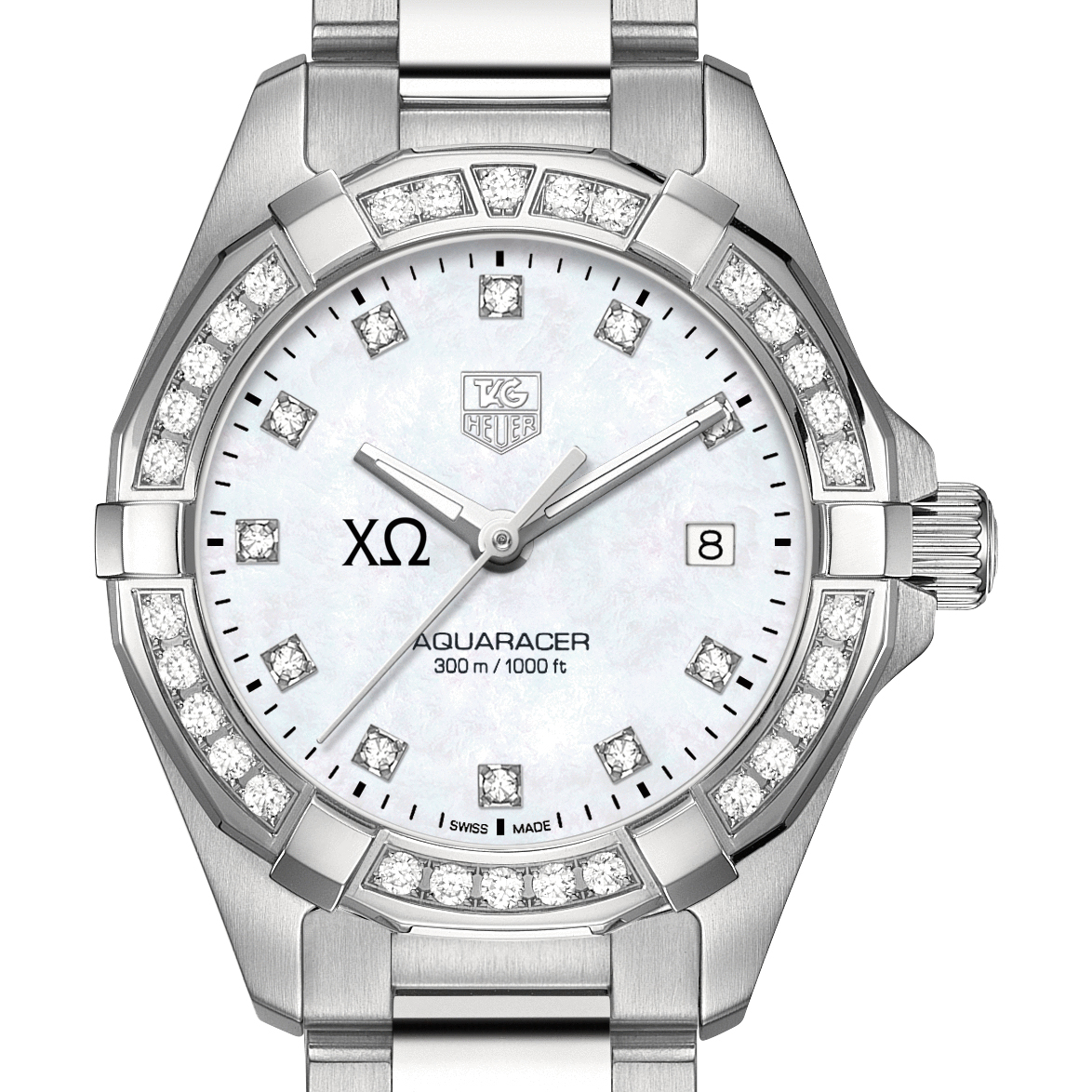 Chi Omega W's TAG Heuer Aquaracer with MOP Dia Dial & Bezel