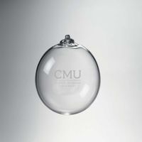 Central Michigan Glass Ornament by Simon Pearce