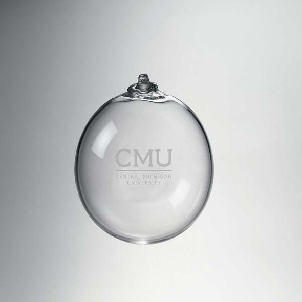 Central Michigan Glass Ornament by Simon Pearce - Image 1