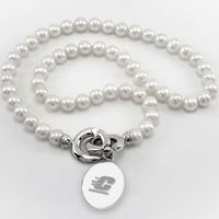 Central Michigan Pearl Necklace with Sterling Silver Charm