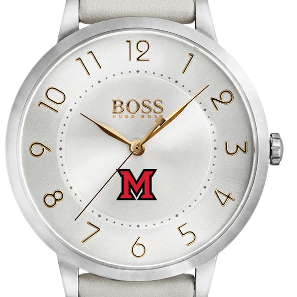 Miami University Women's BOSS White Leather from M.LaHart