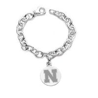 Nebraska Sterling Silver Charm Bracelet