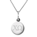 Chi Omega Sterling Silver Necklace with Silver Charm - Image 2