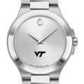 Virginia Tech Men's Movado Collection Stainless Steel Watch with Silver Dial - Image 1