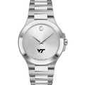 Virginia Tech Men's Movado Collection Stainless Steel Watch with Silver Dial - Image 2