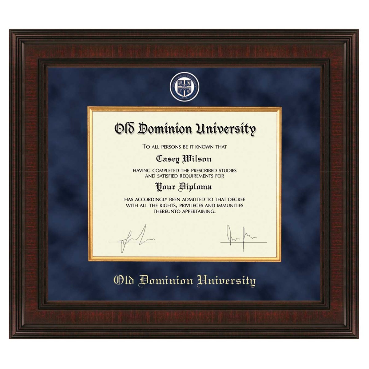 Old Dominion Diploma Frame Excelsior Graduation Gift