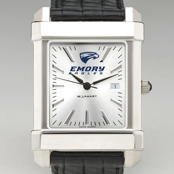Emory Men's Collegiate Watch with Leather Strap - Image 1
