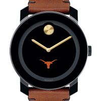 Texas Longhorns Men's Movado BOLD with Brown Leather Strap
