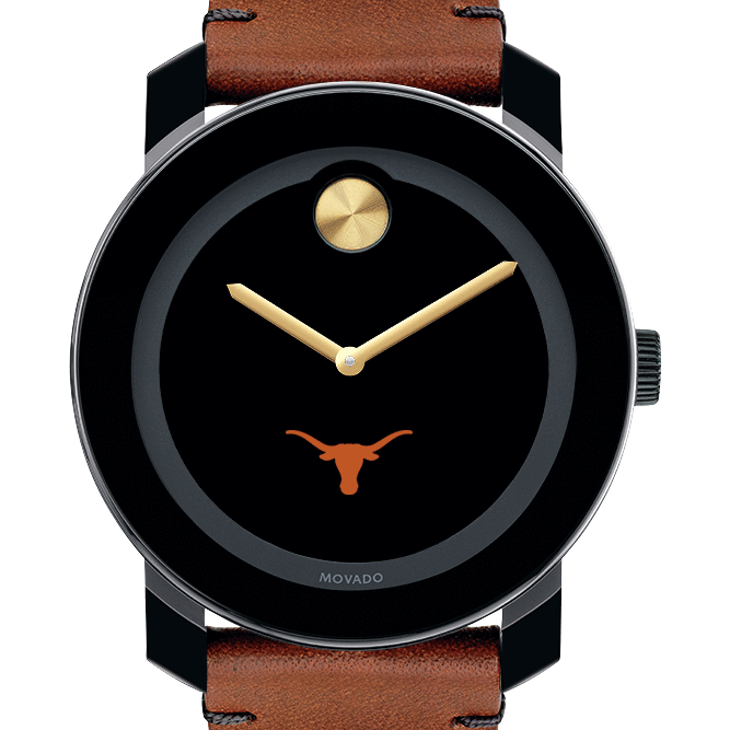 Texas Men's Movado BOLD with Brown Leather Strap