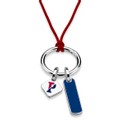 University of Pennsylvania Silk Necklace with Enamel Charm & Sterling Silver Tag - Image 2