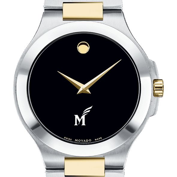 George Mason Men's Movado Collection Two-Tone Watch with Black Dial - Image 1