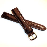 Men's Brown Crocodile Strap with Gold Buckle for Quad Watches