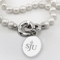 Saint Joseph's Pearl Necklace with Sterling Silver Charm - Image 2