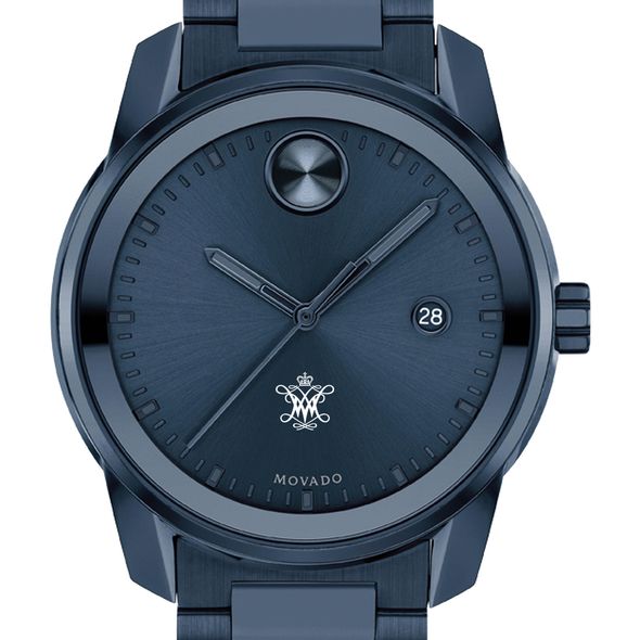 College of William & Mary Men's Movado BOLD Blue Ion with Date Window - Image 1