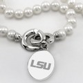 LSU Pearl Necklace with Sterling Silver Charm - Image 2