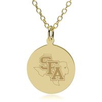 SFASU 14K Gold Pendant & Chain