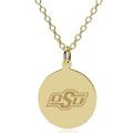 Oklahoma State University 14K Gold Pendant & Chain - Image 1