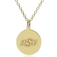Oklahoma State University 14K Gold Pendant & Chain