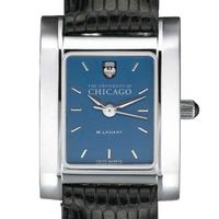Chicago Women's Blue Quad Watch with Leather Strap