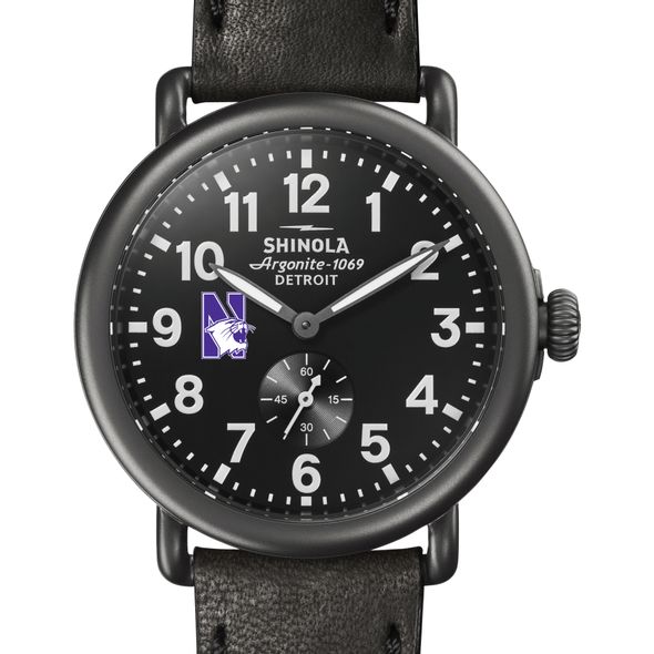 Northwestern Shinola Watch, The Runwell 41mm Black Dial - Image 1