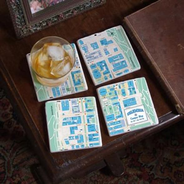 Columbia Campus Marble Coasters