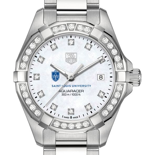Saint Louis University W's TAG Heuer Steel Aquaracer with MOP Dia Dial & Bezel