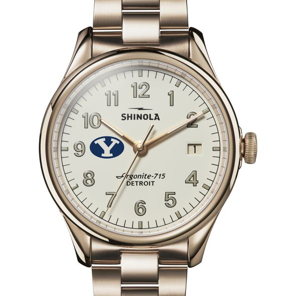 BYU Shinola Watch, The Vinton 38mm Ivory Dial - Image 1