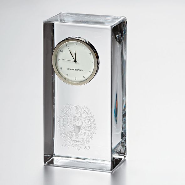 Georgetown Tall Glass Desk Clock by Simon Pearce - Image 1