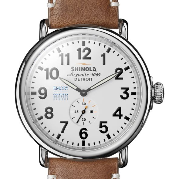 Emory Goizueta Shinola Watch, The Runwell 47mm White Dial