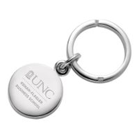 UNC Kenan-Flagler Sterling Silver Insignia Key Ring