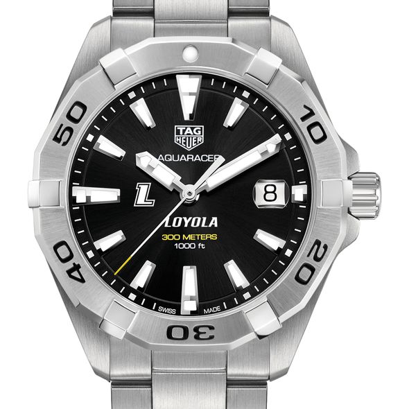Loyola Men's TAG Heuer Steel Aquaracer with Black Dial - Image 1