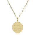 Emory Goizueta 18K Gold Pendant & Chain - Image 2