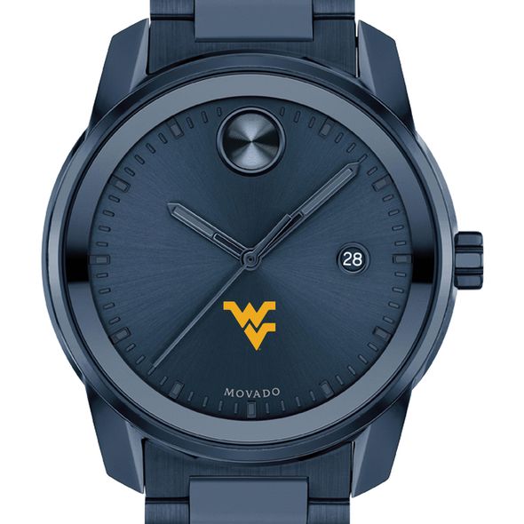 West Virginia University Men's Movado BOLD Blue Ion with Date Window