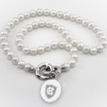 Holy Cross Pearl Necklace with Sterling Silver Charm - Image 1