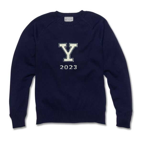 Yale Class of 2023 Navy Blue and Ivory Sweater by M.LaHart - Image 1