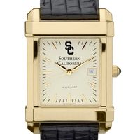 USC Men's Gold Quad with Leather Strap