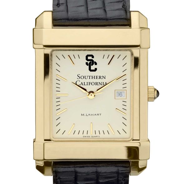 USC Men's Gold Quad with Leather Strap - Image 1