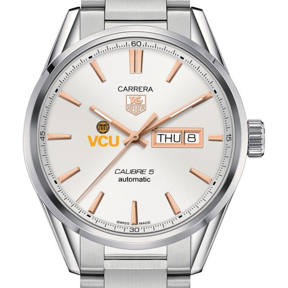 Virginia Commonwealth University Men's TAG Heuer Day/Date Carrera with Silver Dial & Bracelet