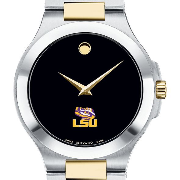 LSU Men's Movado Collection Two-Tone Watch with Black Dial - Image 1