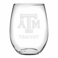 Texas A&M Stemless Wine Glasses Made in the USA - Set of 2 - Image 1