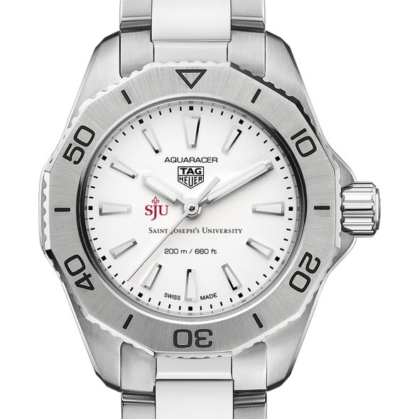 Saint Joseph's Women's TAG Heuer Steel Aquaracer with Silver Dial - Image 1